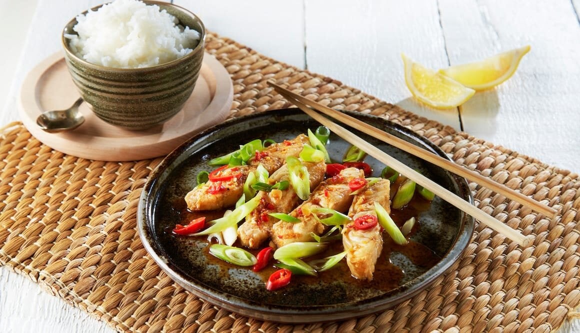 Norwegian Wolffish with Soy and Chili