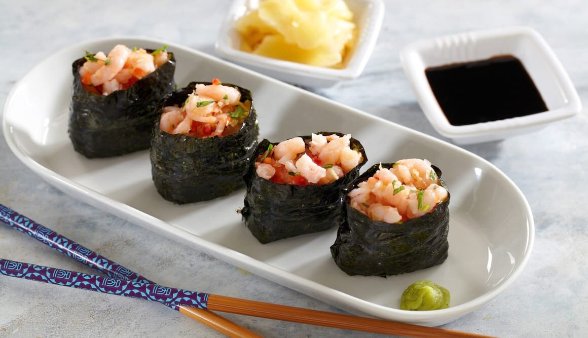 Gunkan Sushi with Norwegian Prawns
