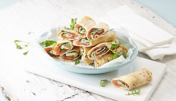 Smoked Fjord Trout in Potato Griddle Cake with Goat Cheese Cream