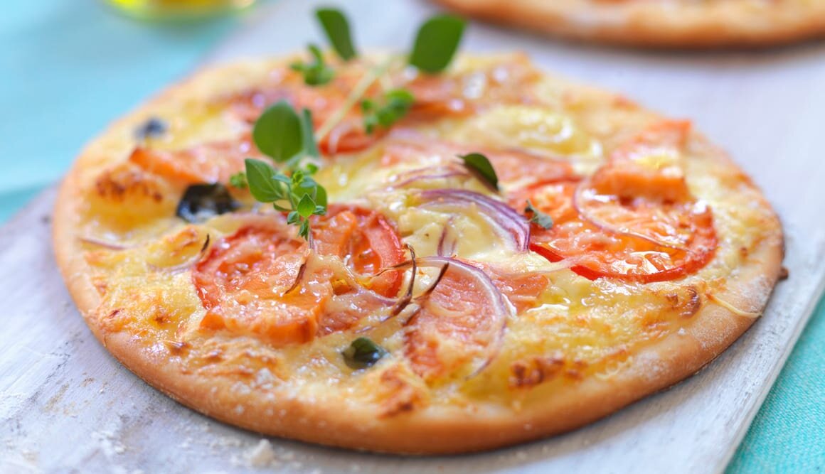 Pizza with Smoked Fjord Trout and Tomato