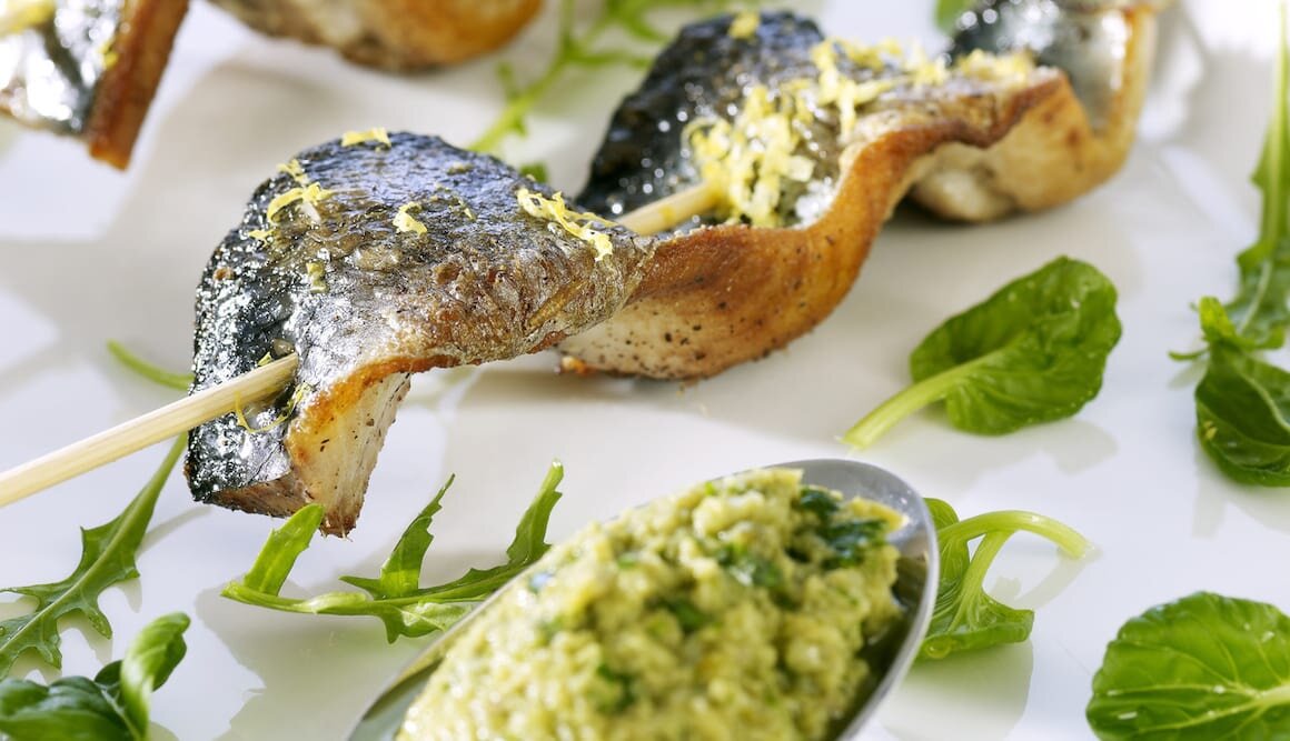 Skewers with Norwegian Herring