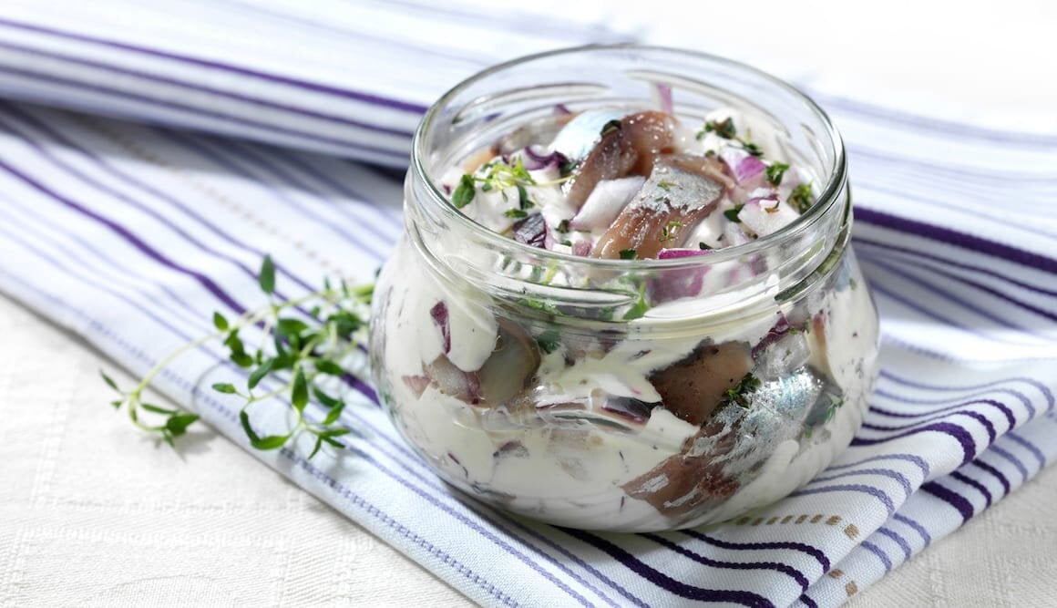 Norwegian Spice-Salted Herring with Garlic and Thyme