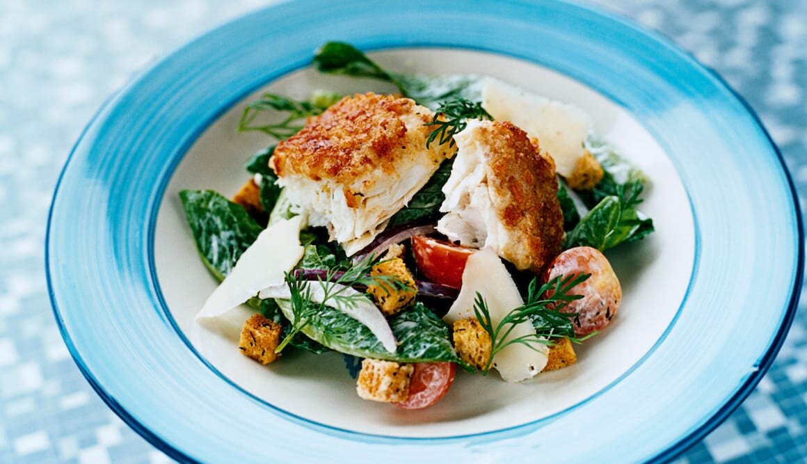 Norwegian Halibut with Cheese and Anchovy Topping