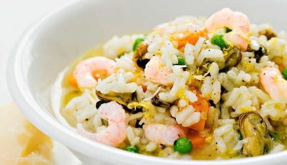 Risotto with Norwegian Prawns and Blue Mussels