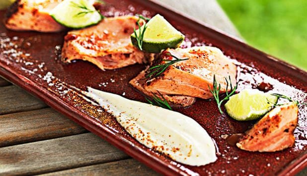 Norwegian Salmon with Creole Flavours and Lime Yogurt