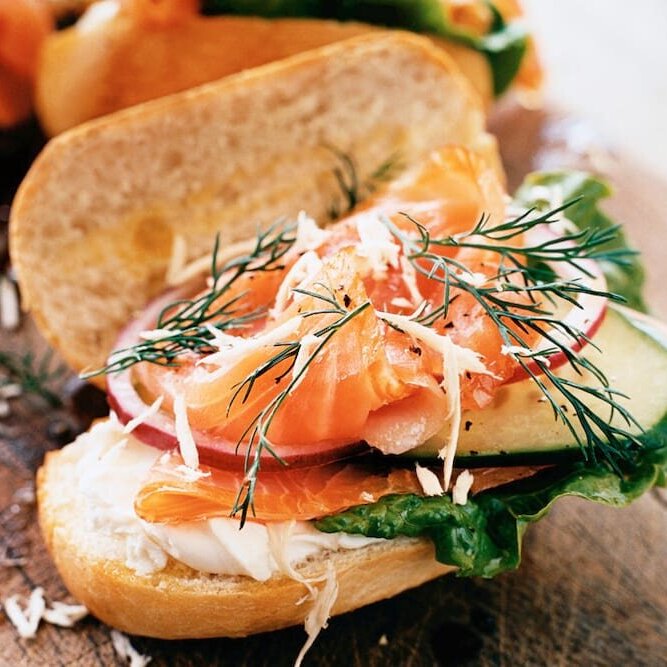 Baguette with Smoked Norwegian Salmon-image