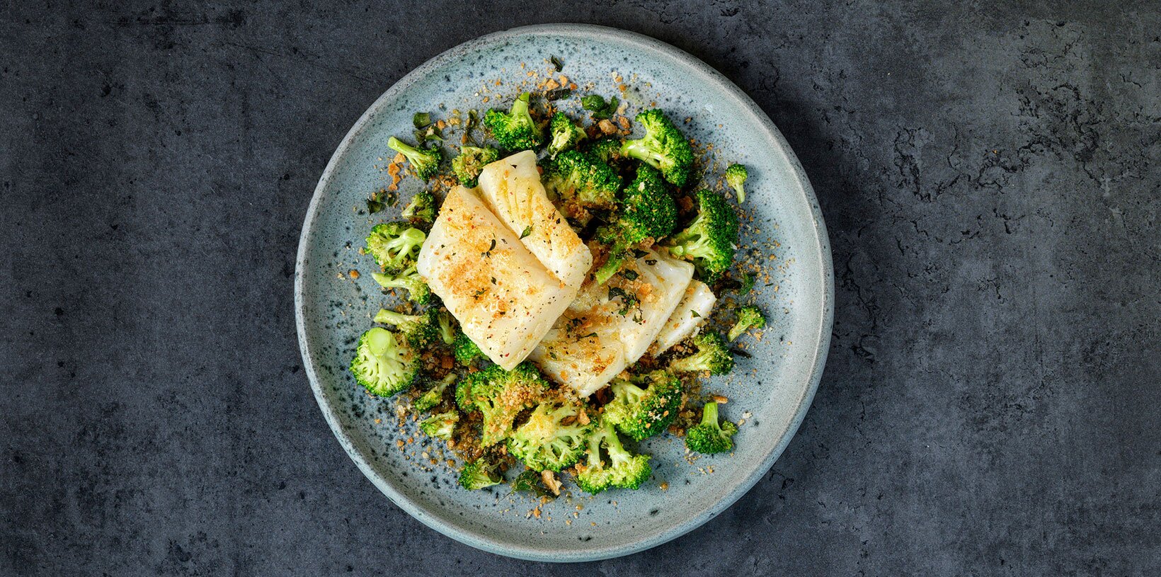 Norwegian Stockfish filet with broccoli and toasted breadcrumbs | Seafood from Norway
