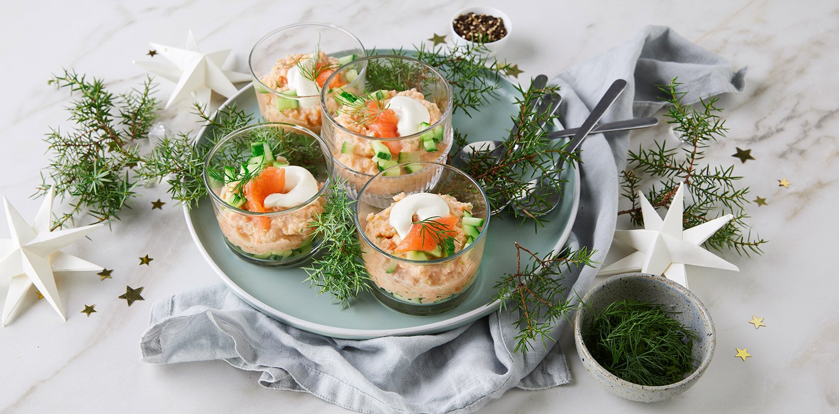 Norwegian smoked salmon mousse and cucumber | Seafood from Norway
