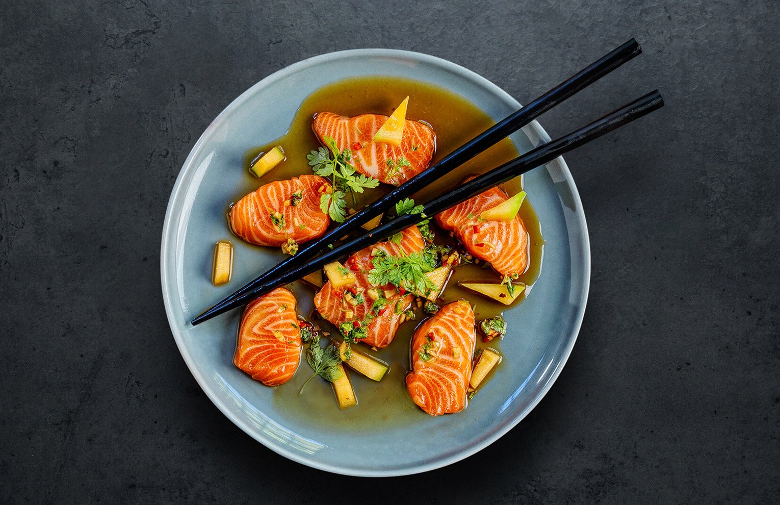 Fjord Trout Sashimi with Ponzu Sauce