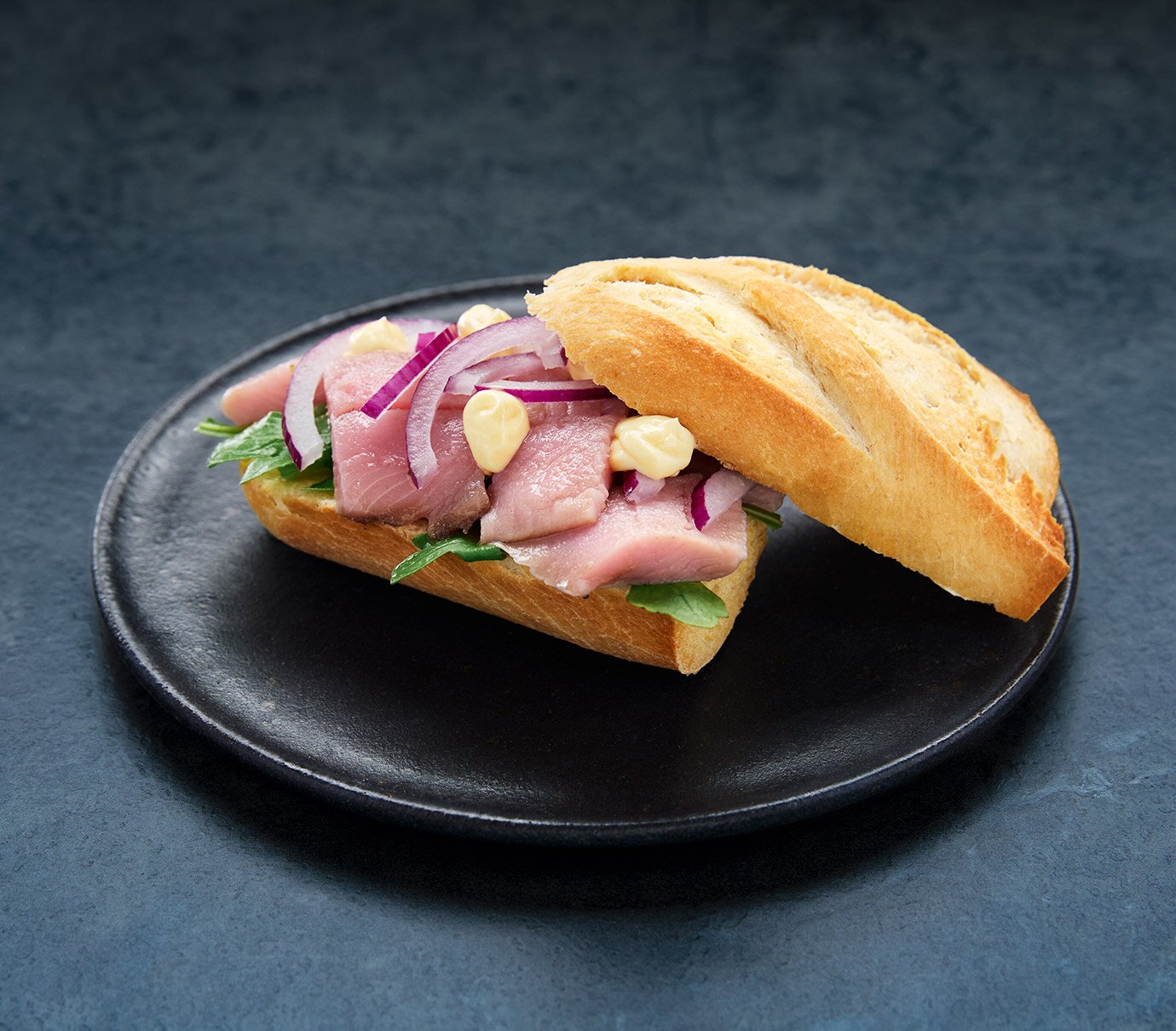 Matjes herring roll with mustard mayonnaise