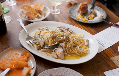 Mackerel oil pasta