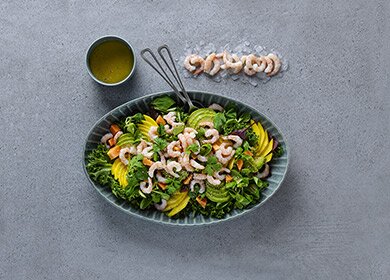 Norwegian prawn salad with avocado and mango | Seafood from Norway