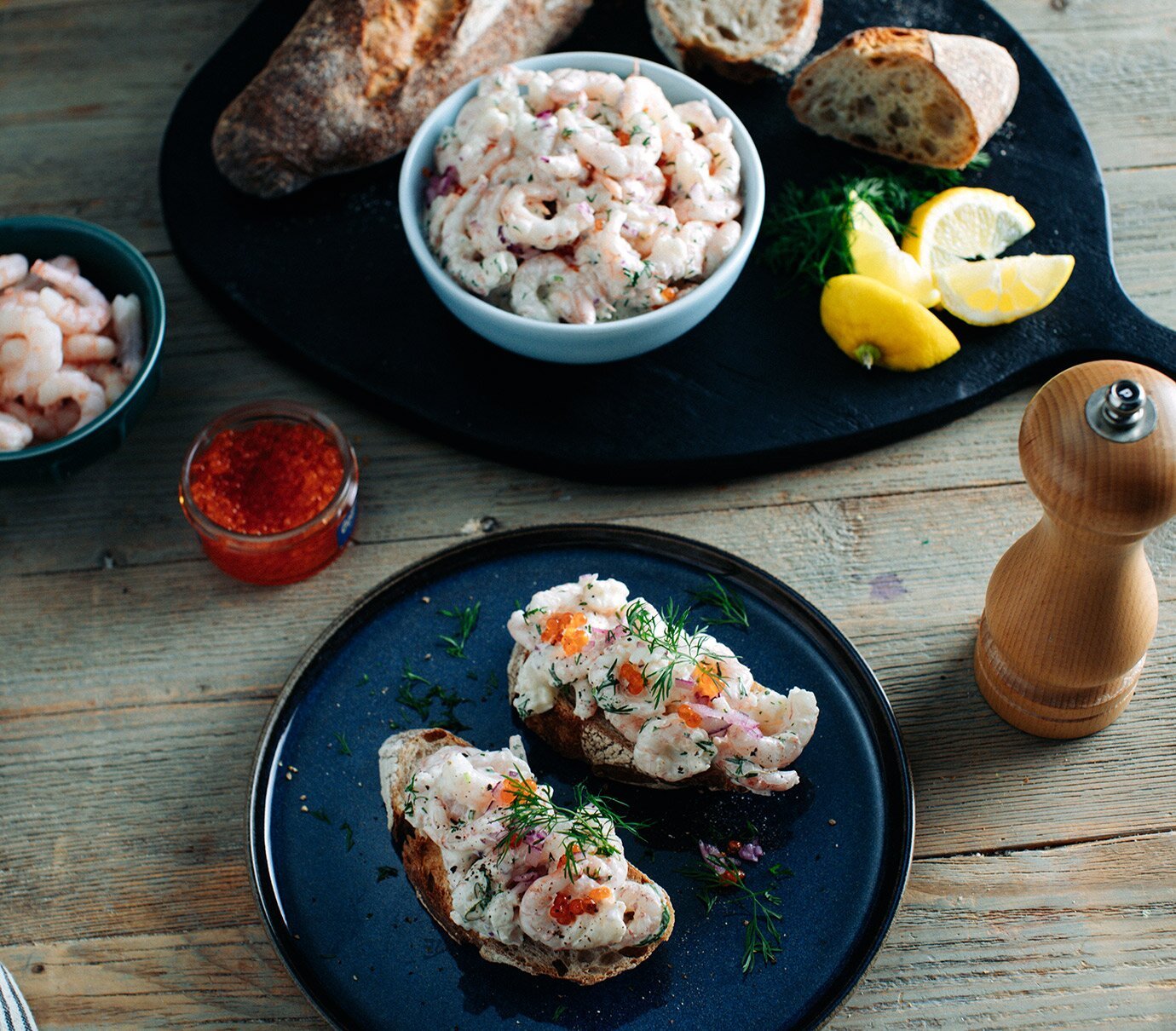 Toast Skagen with Norwegian prawns