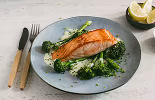Pan-seared Norwegian salmon with lemon butter sauce