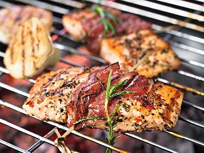 Smokey barbecue salmon fillets