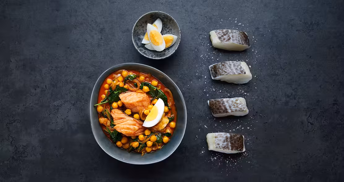Stew with Norwegian salted cod