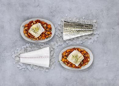 Skrei sautéed with beans, sweet potato and thyme | Seafood from Norway