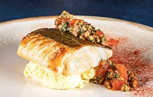 Norwegian skrei with tomato concasse