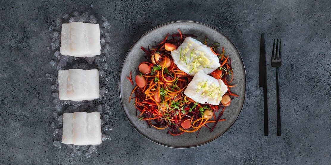 Norwegian Skrei with red salad