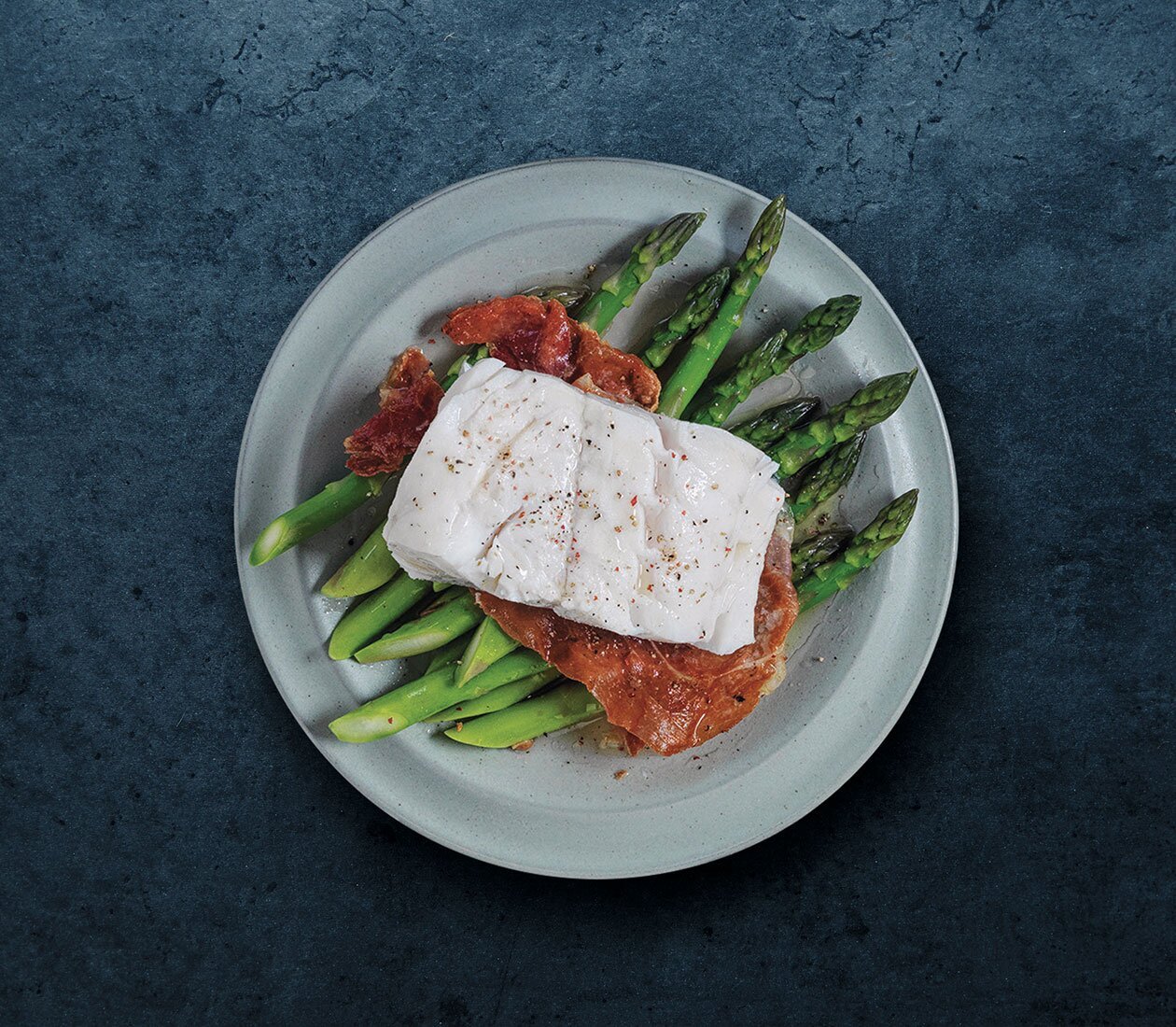 Boiled Skrei with Cured Ham