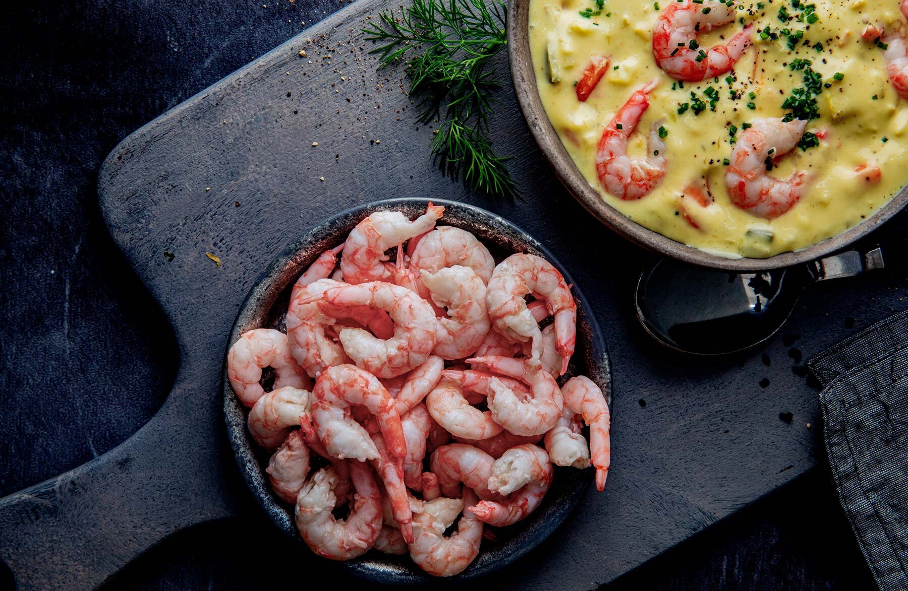 Cooking shop frozen prawns